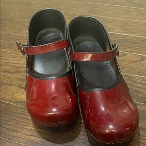 Women's Dansko Paton leather Red Mary Jane Shoes